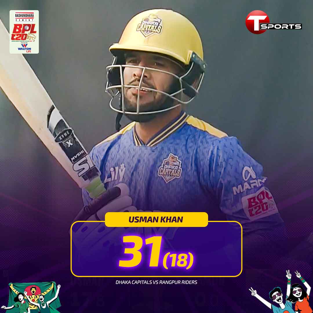 Usman Khan batting innings against Rangpur Riders | 27th Match | BPL ...