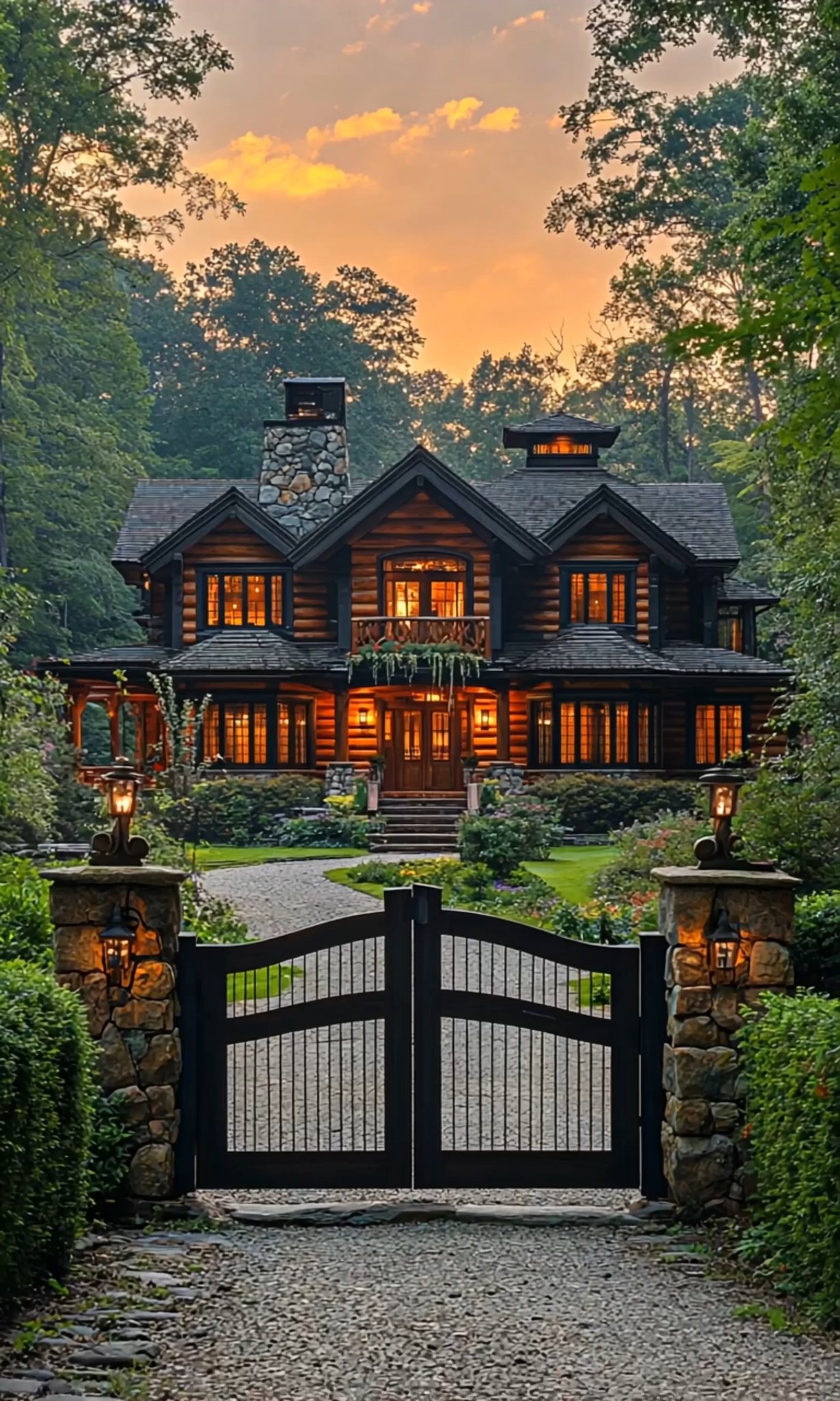 Tour through this stunning log home😍 | Outdoor Living | Facebook