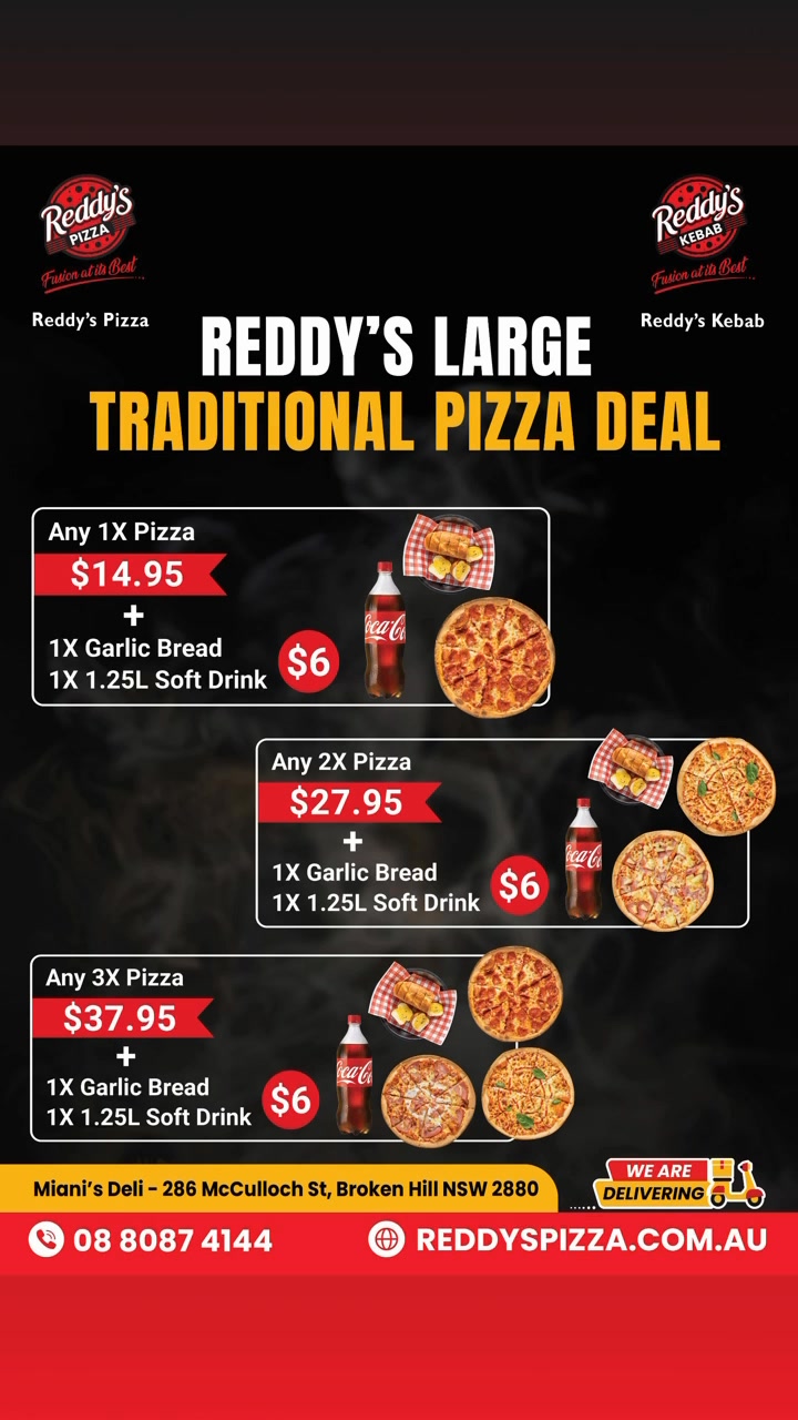 Reddy's Pizza - Reddy's Pizza is in Broken Hill, NSW,... | Facebook