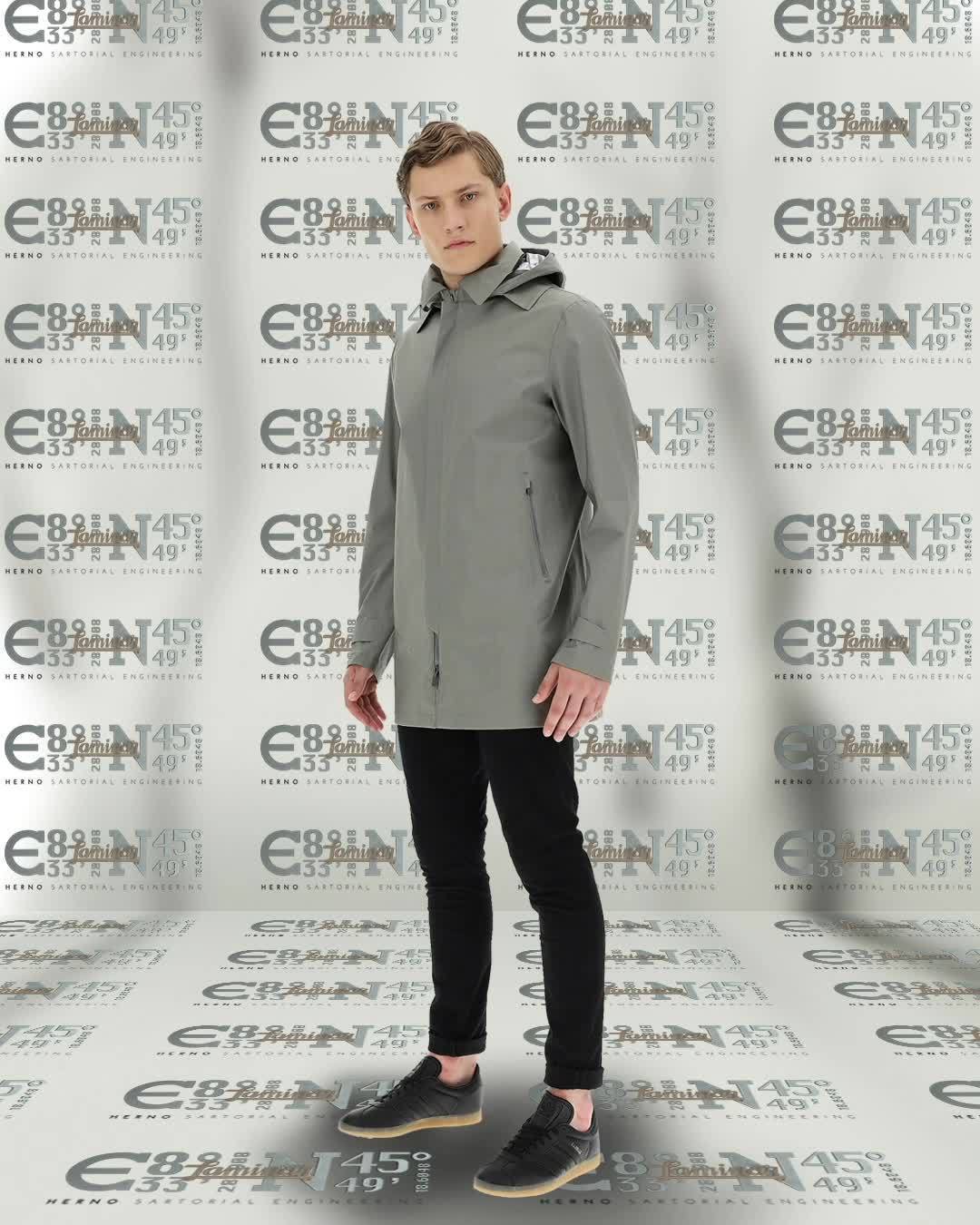 HERNO LAMINAR Jacket in light opalescent fabric. Boasting