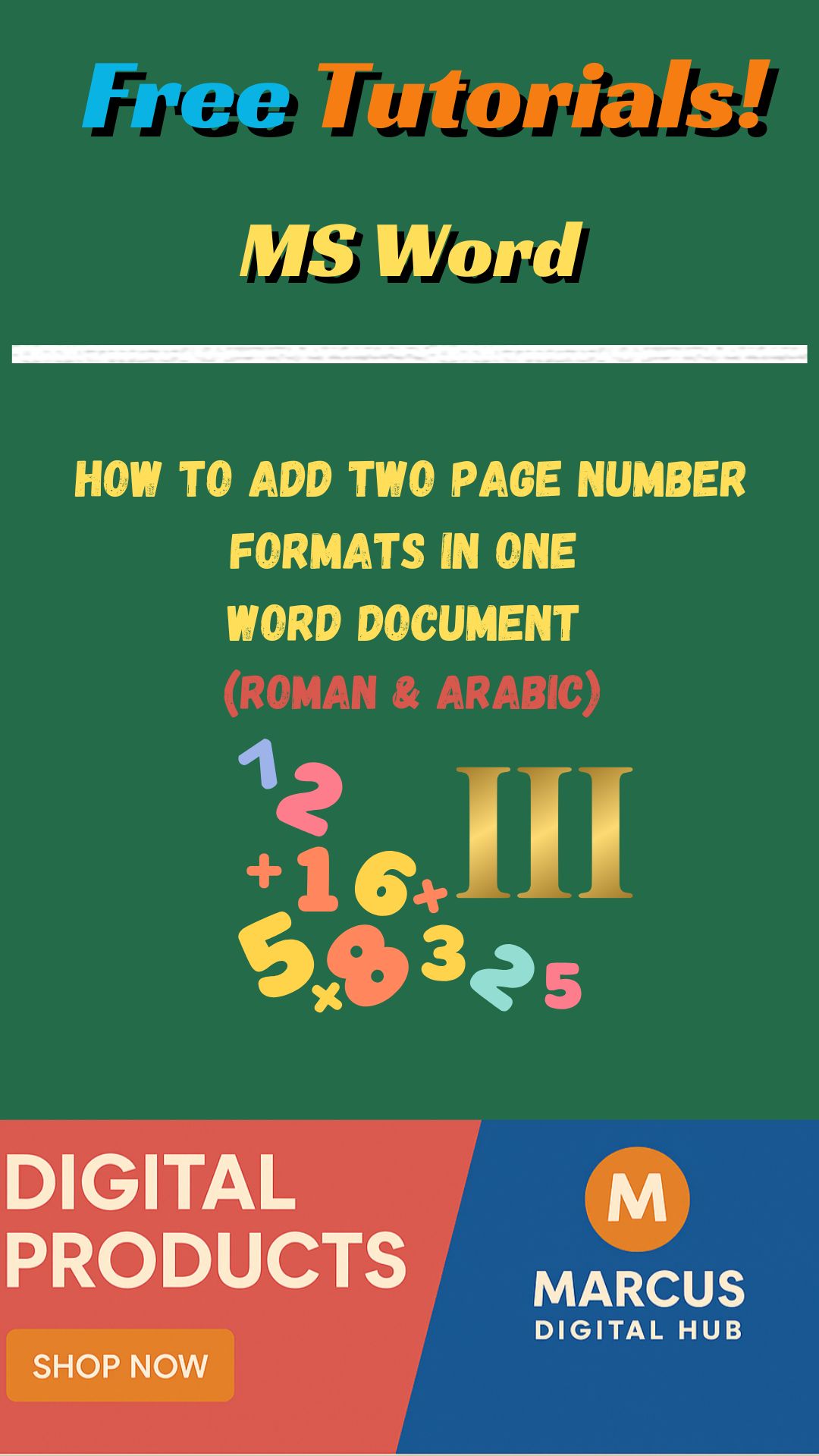 Tired of using only one page number format in your thesis or research ...