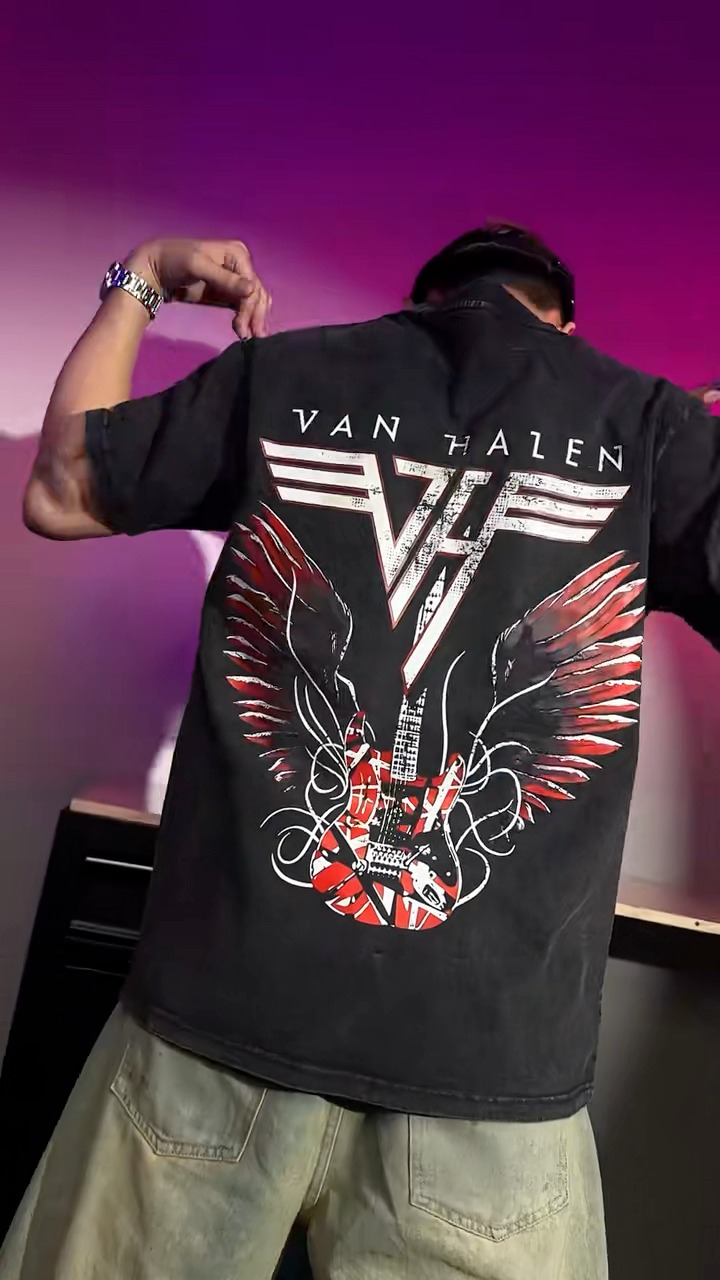 Pirated Eddie Van Halen concert shirt from 1988