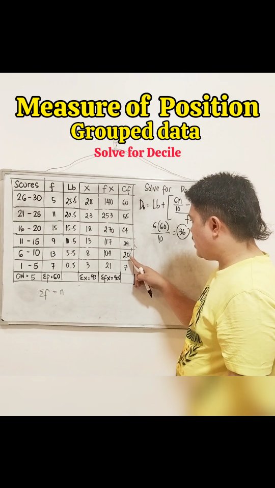 Measure of Position Grouped data Solve for Quartile #reels #teacher # ...