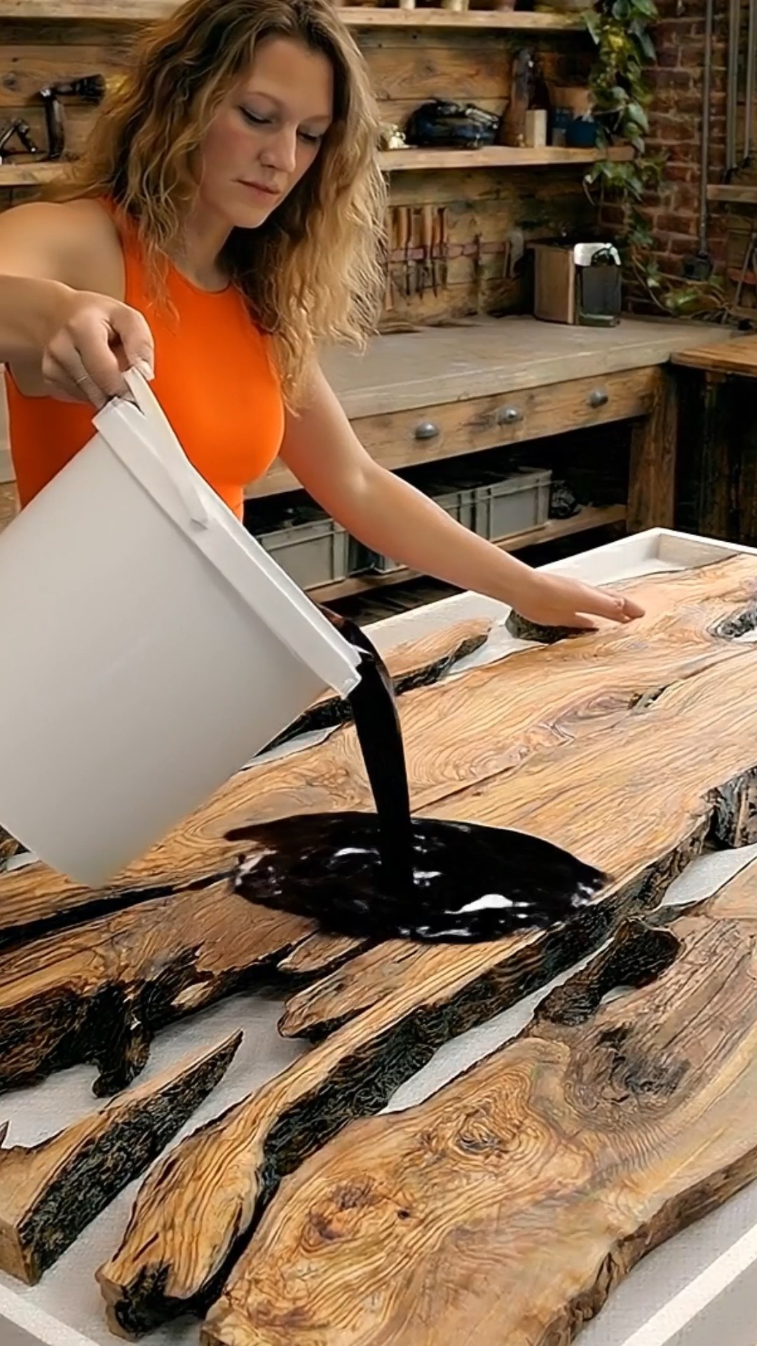 A lava-inspired epoxy and resin table capturing the raw energy of ...