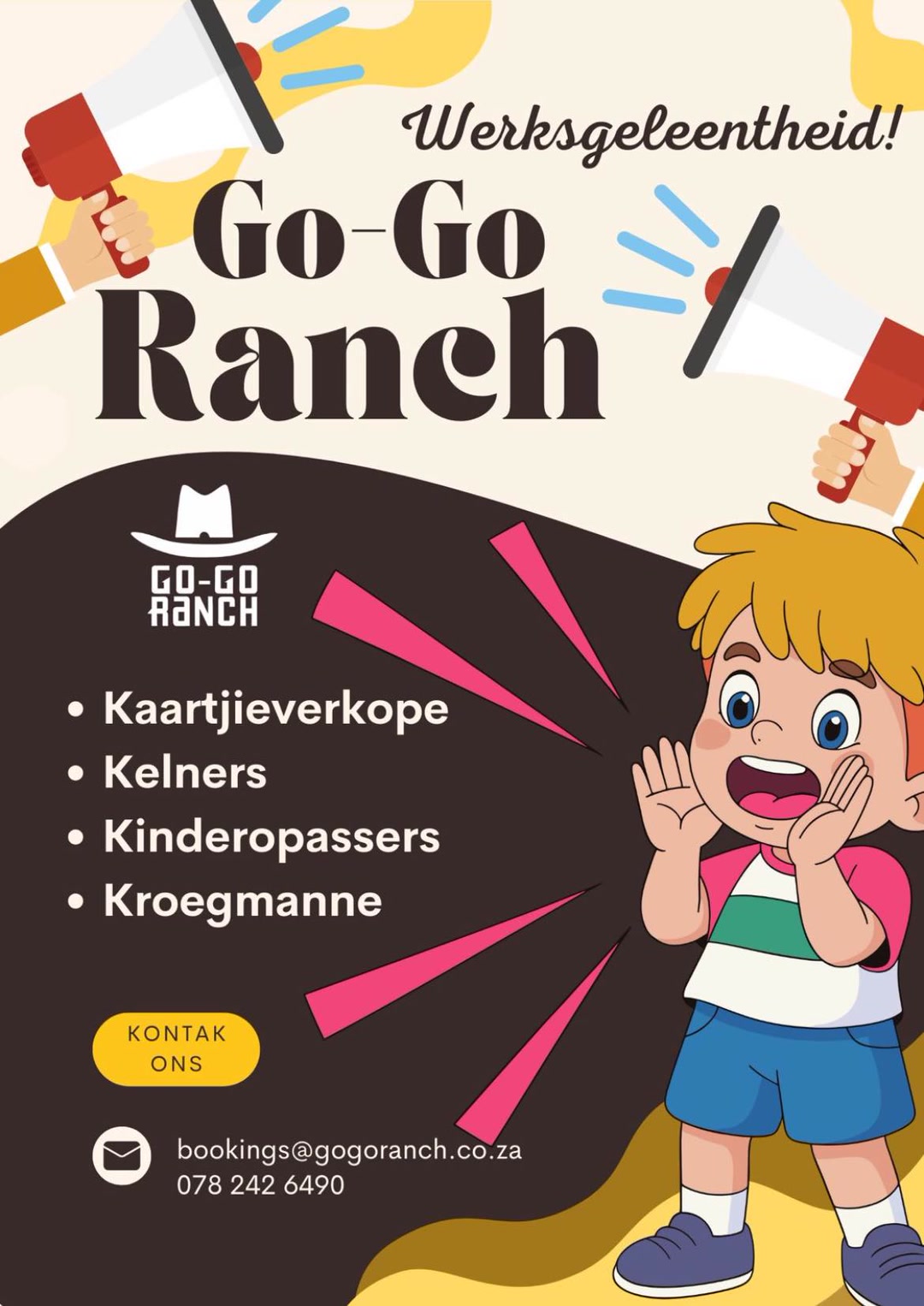📣 ONS HET JOU NODIG! 🥳 Ons is opsoek na energieke mense om by ons span ...