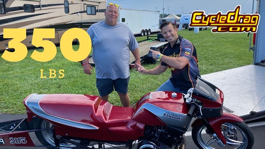 In a very difficult inspirational tale meet 350-pound motorcycle