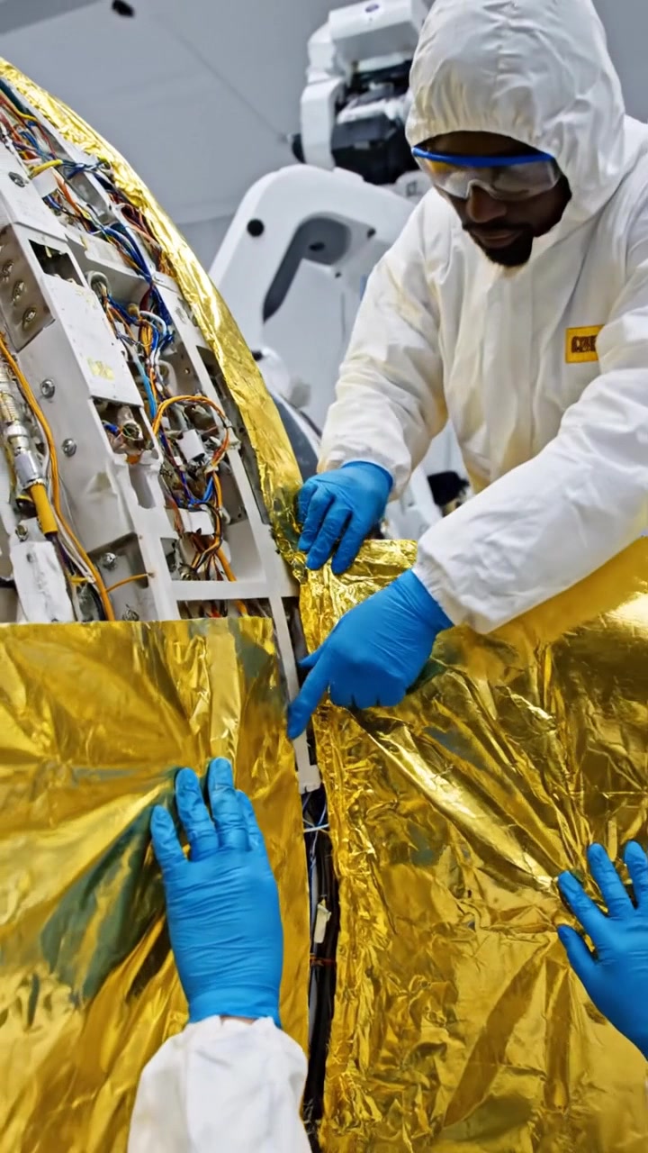 Why NASA Uses Gold Foil Installing Spacecraft Radiation Protection # ...
