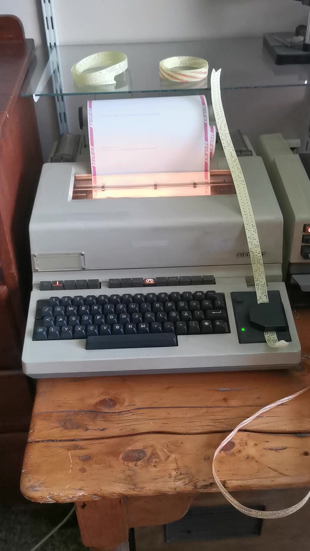 Telex machine, Siemens T1000, the 5 bit code was invented in 1870