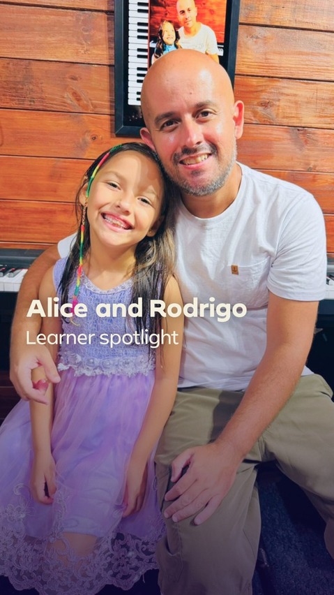 ⭐️ Learner spotlight ⭐️ Meet Rodrigo and his niece Alice, a piano power ...