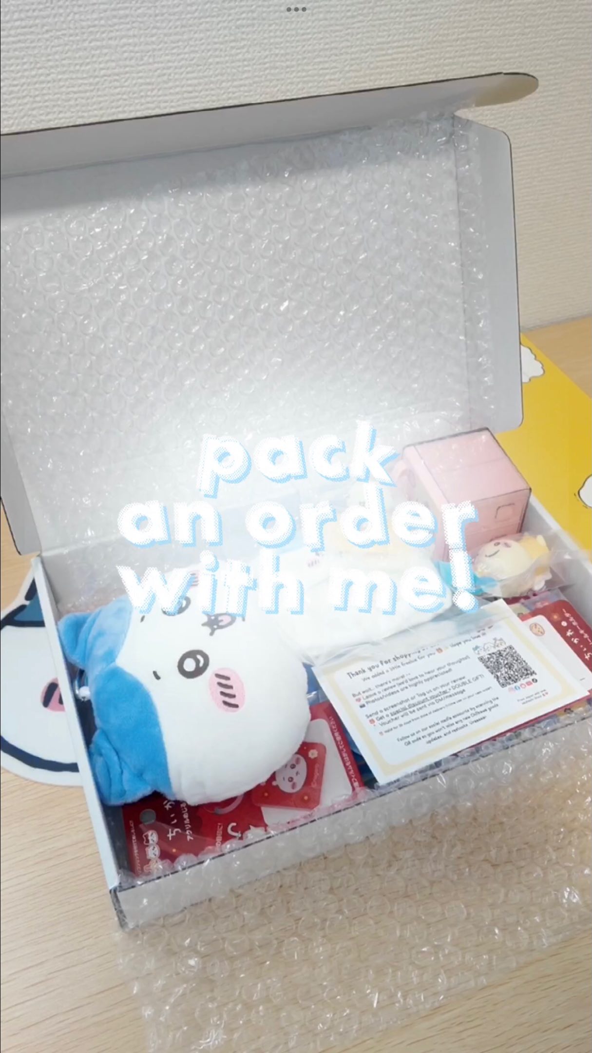 pack an order with me! want more chiikawa toys to add to your