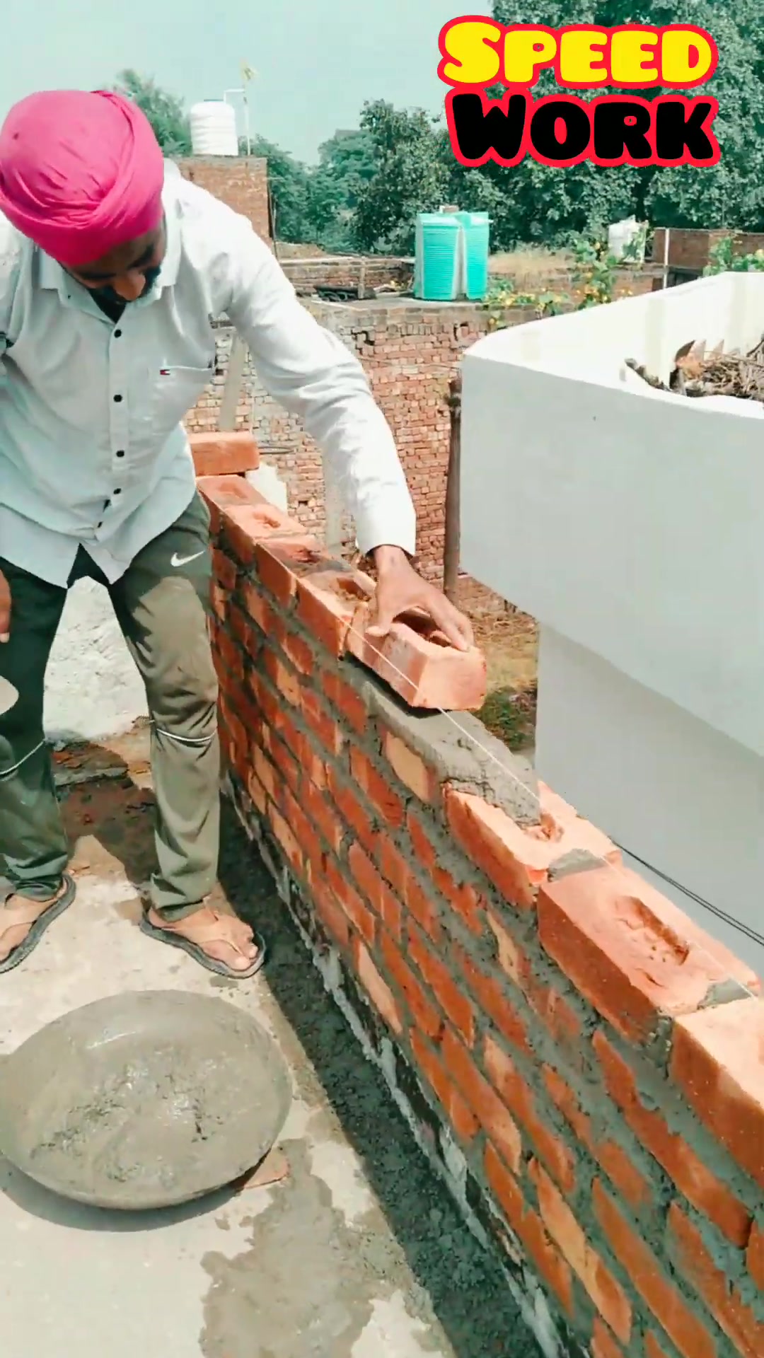 Speed brick work #viralshort #shortsviral #youtubeshort #brickwork # ...