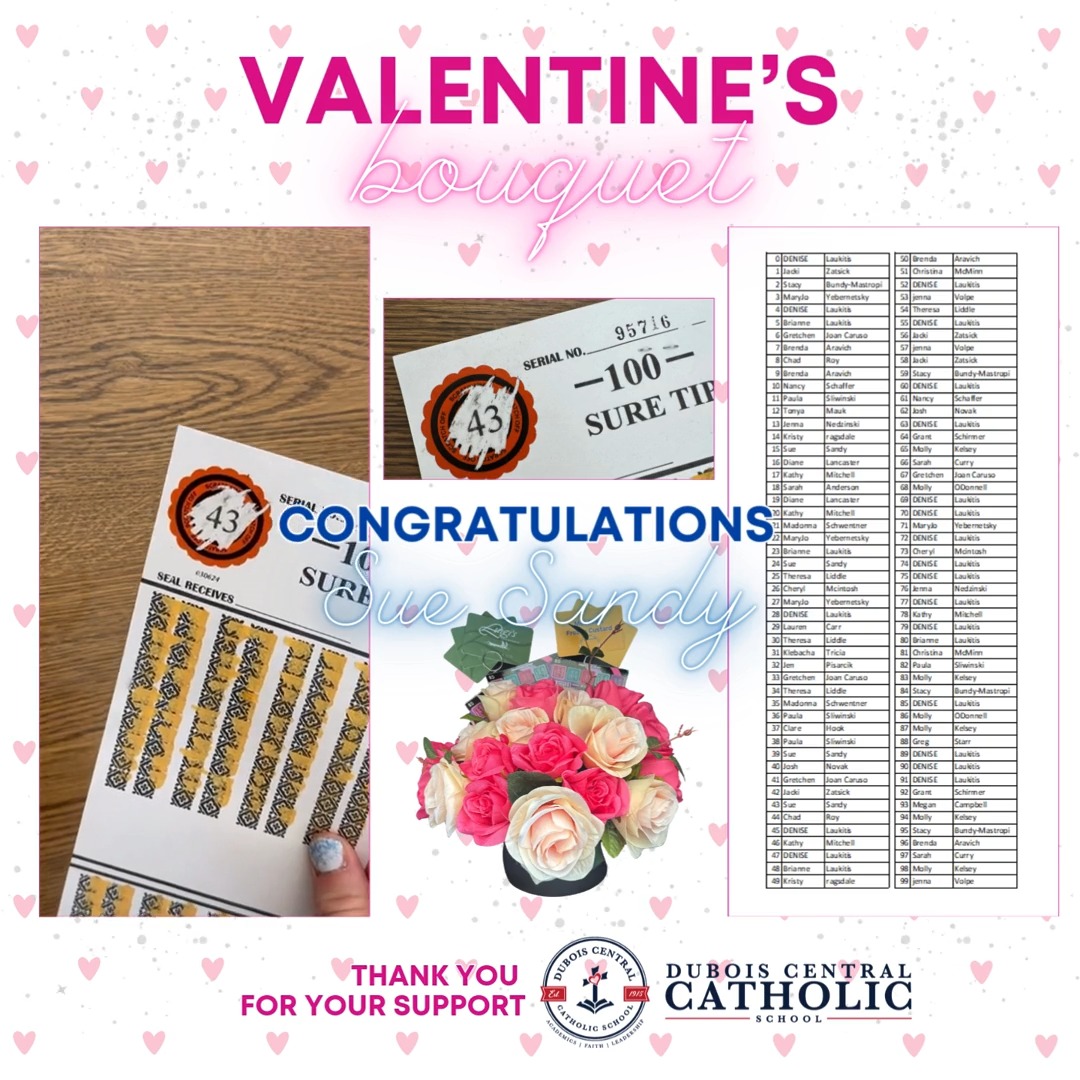 Congratulations to Sue Sandy, the winner of the Valentine's Bouquet ...