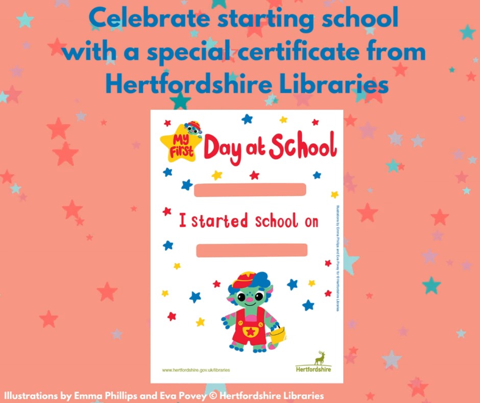 If you are starting school this week get your certificate from ...