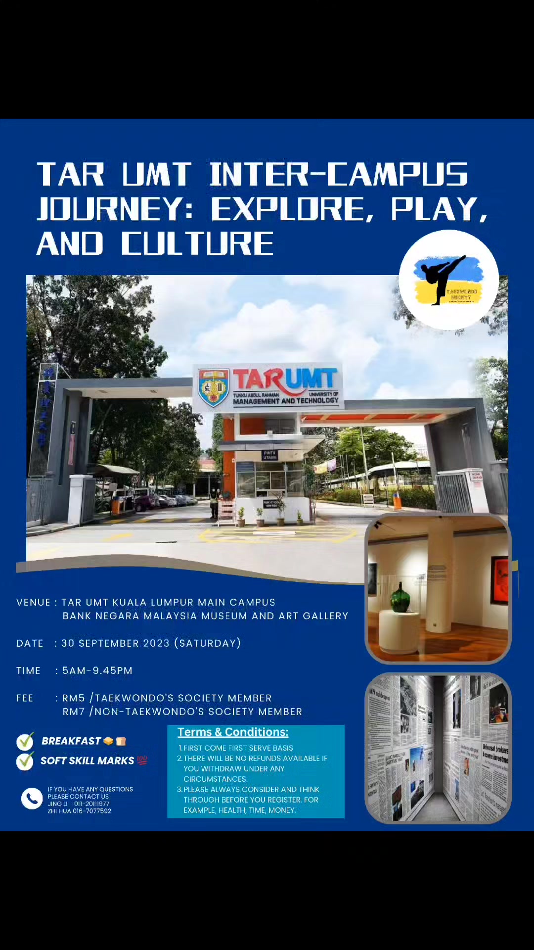Taekwondo Society Tarumt Johor Branch Campus 2022/23 | Segamat