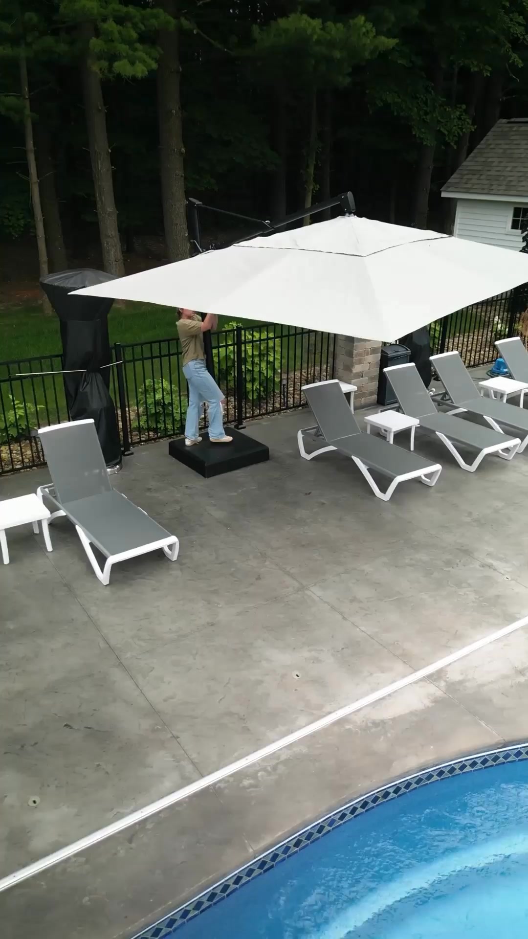 litehouse pools patio umbrellas Grand 11 FT 10-Year-Non-Fading Patio Umbrella, Outdoor Umbrella with 8 Faux-Wood Grain Aluminum Ribs, Market Umbrella with Pulley Lift, Ventilation, Waterproof for Poolside, Deck, Backyard, Gray Fabric : Patio The Victoria 13 Some of our favorite customers