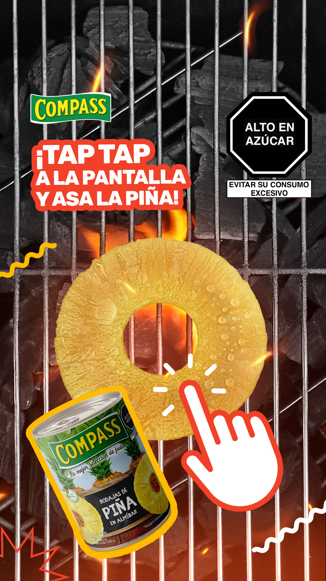 ¡Ayúdanos a asar la piña! Toca la pantalla y mira qué pasa. 🍍👀 Y ...