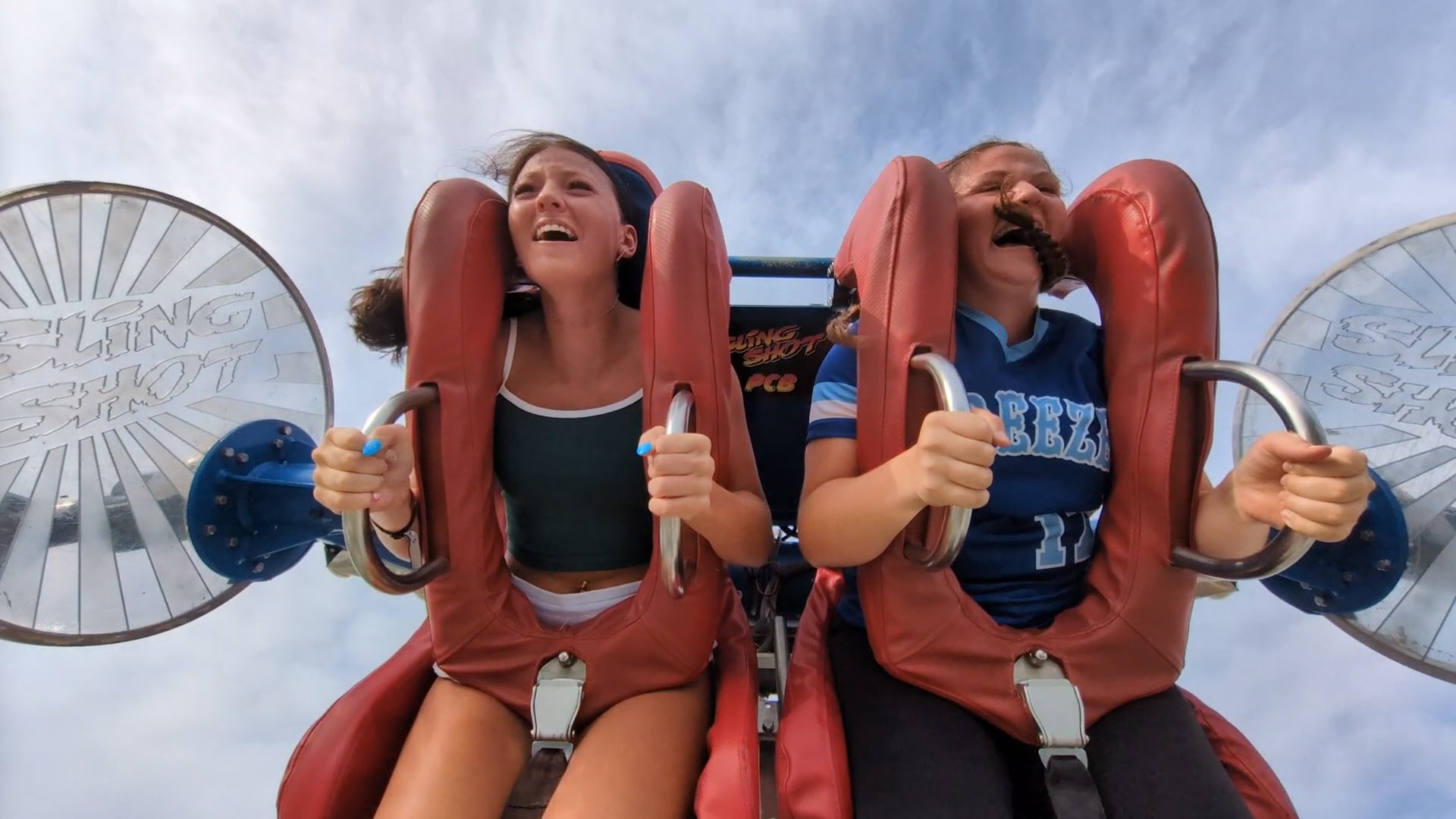 Kaydence & Isabella | Slingshot & Vomatron at Indy Speedway | Facebook
