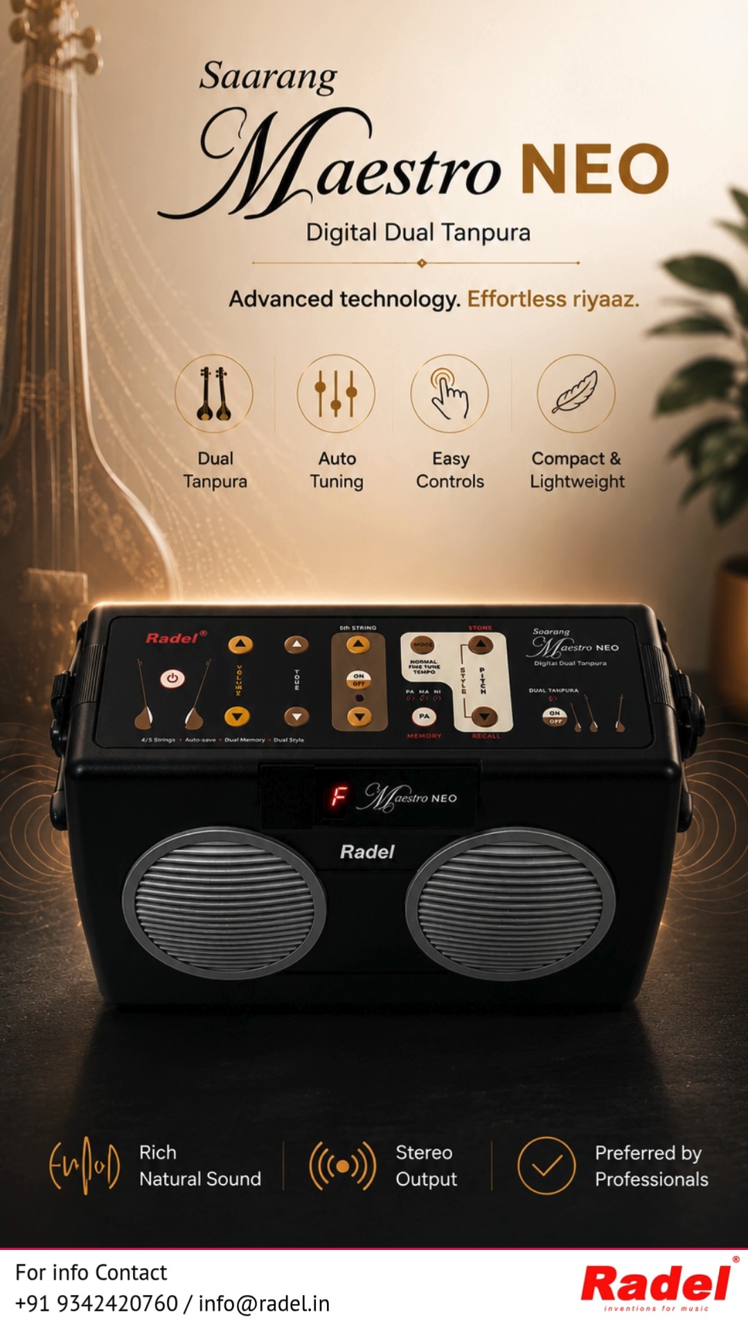Meet the new generation of digital tanpura — the Saarang Maestro