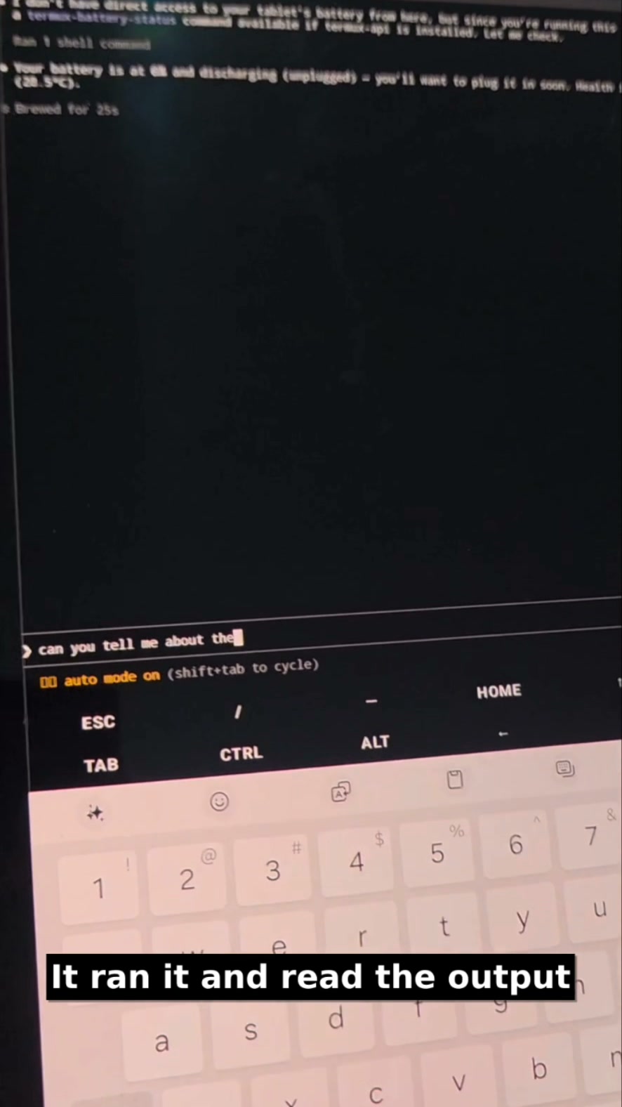 This is a real Linux terminal running on a Samsung Galaxy Tab S10+