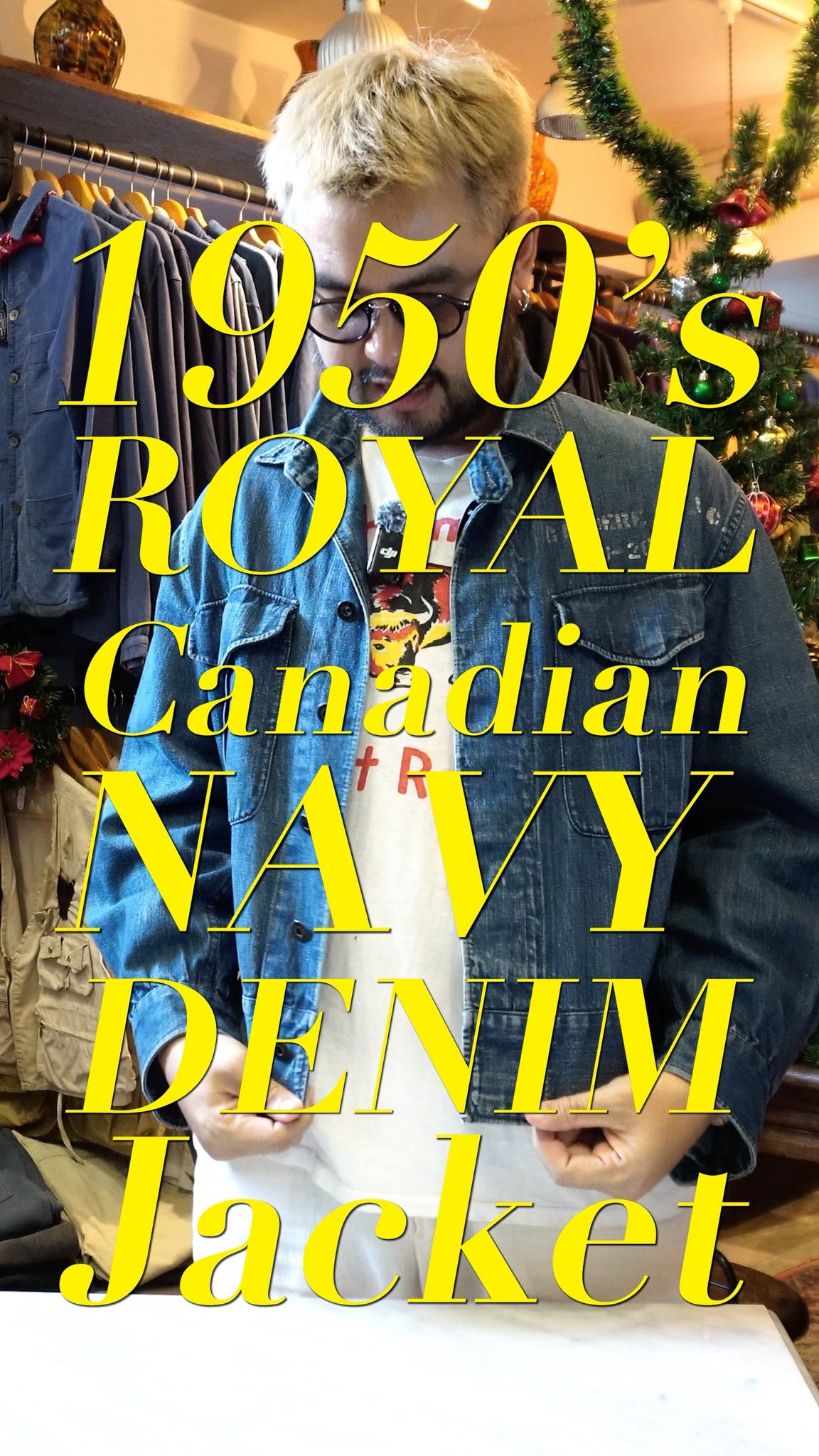 1950's Royal Canadian Navy Denim Working Jacket #vintage #1950s