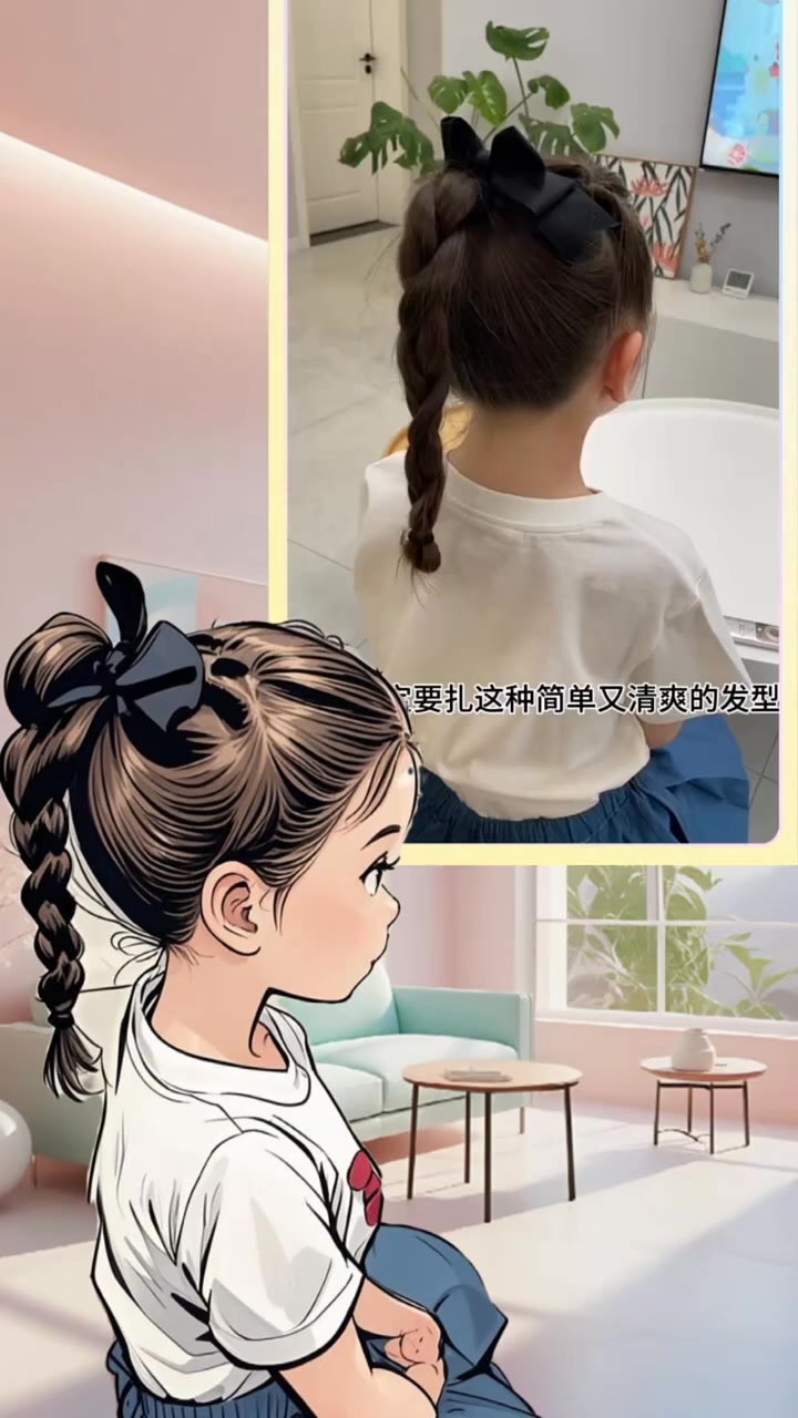 #扎發教程 #隨手一扎就很好看 #兒童編發 #日常生活實用發型 | 日常兒童編發 | Facebook