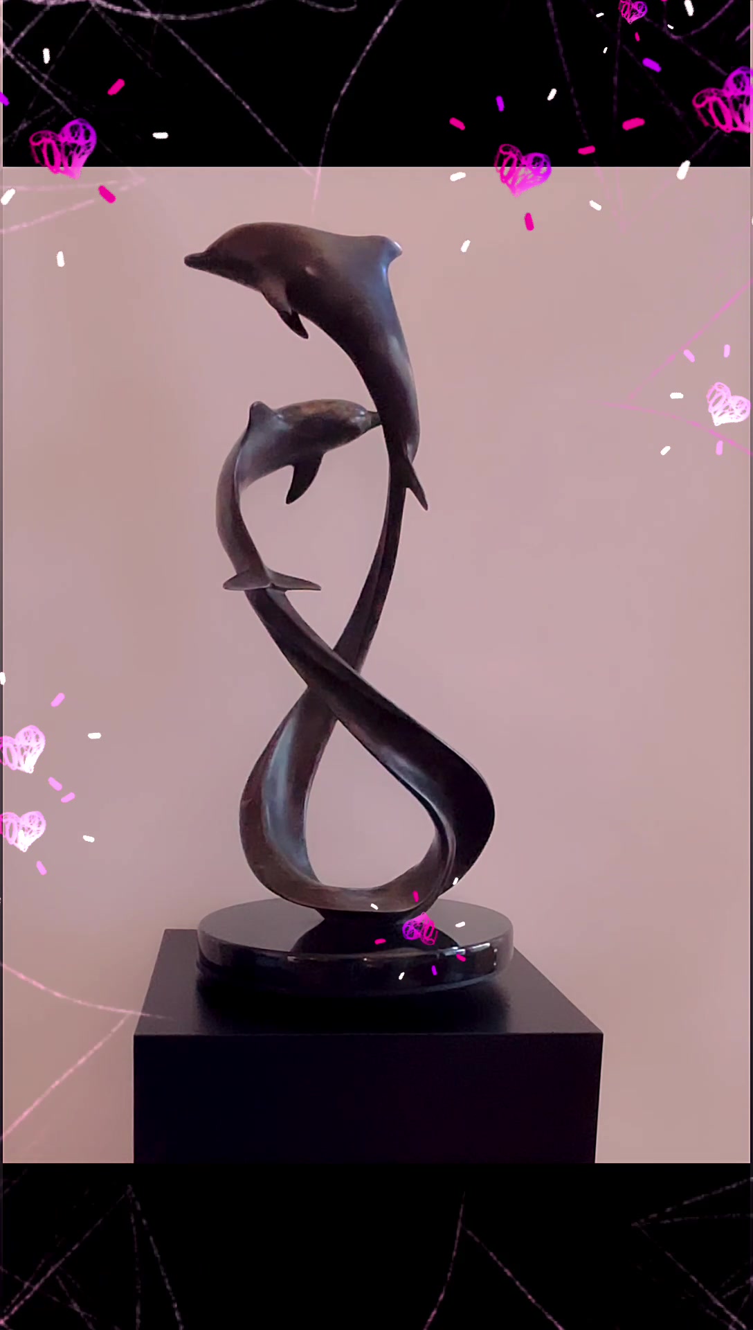 Dolphins of the Sea bronze sculpture by Katharine Lane Weems