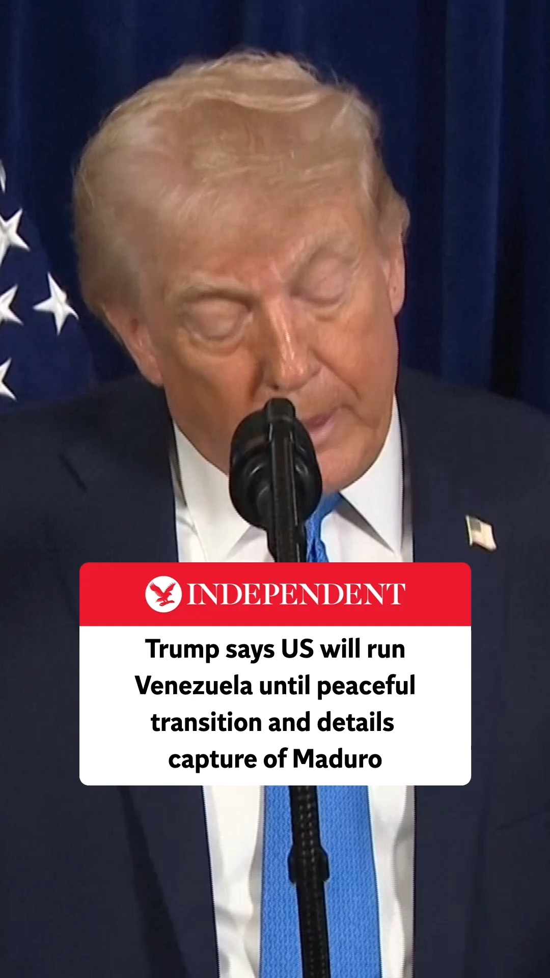 President Donald Trump said the United States will run Venezuela until ...
