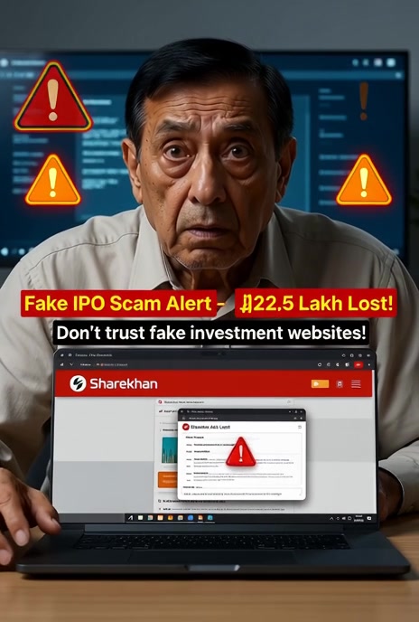 🚨 IPO SCAM ALERT! 🚨 A retired man from Hyderabad lost ₹22.5 Lakh to ...