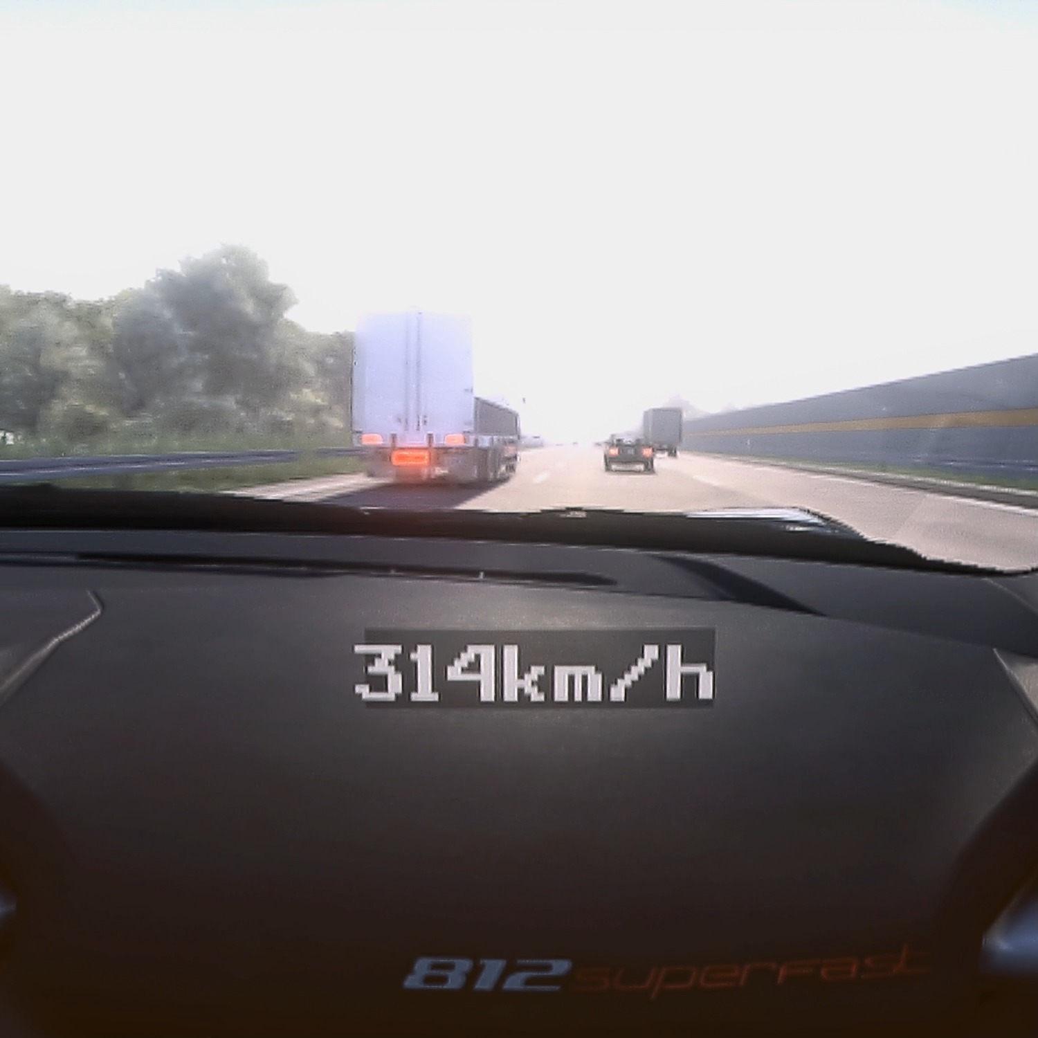 Top Speed on German Autobahn with Ferrari 812 superfast | Racing Spec ...