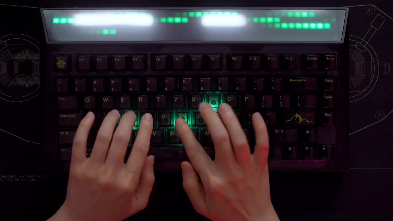 CYBERBOARD Terminal features a horizontal Digital Rain dynamic 