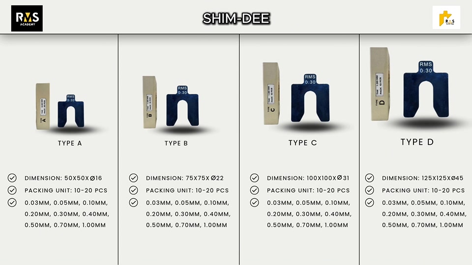 🔧 แผ่นชิมครบชุด พร้อมใช้งาน! Multiple Thickness Shim Set - ความหนา 9 ...