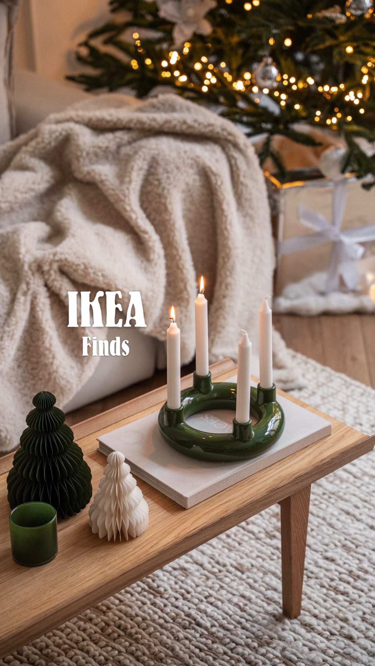Best IKEA Finds - Christmas Collection 2025 | Part 10 ❤️💫, 1. VINTERFINT - Kerzenständer (NEU!) - 7,99€, 2. STRÅLA - Dekotischleuchte, LED (NEU!) - 9,99€ , 3. VINTERFINT - Vase (NEU!)