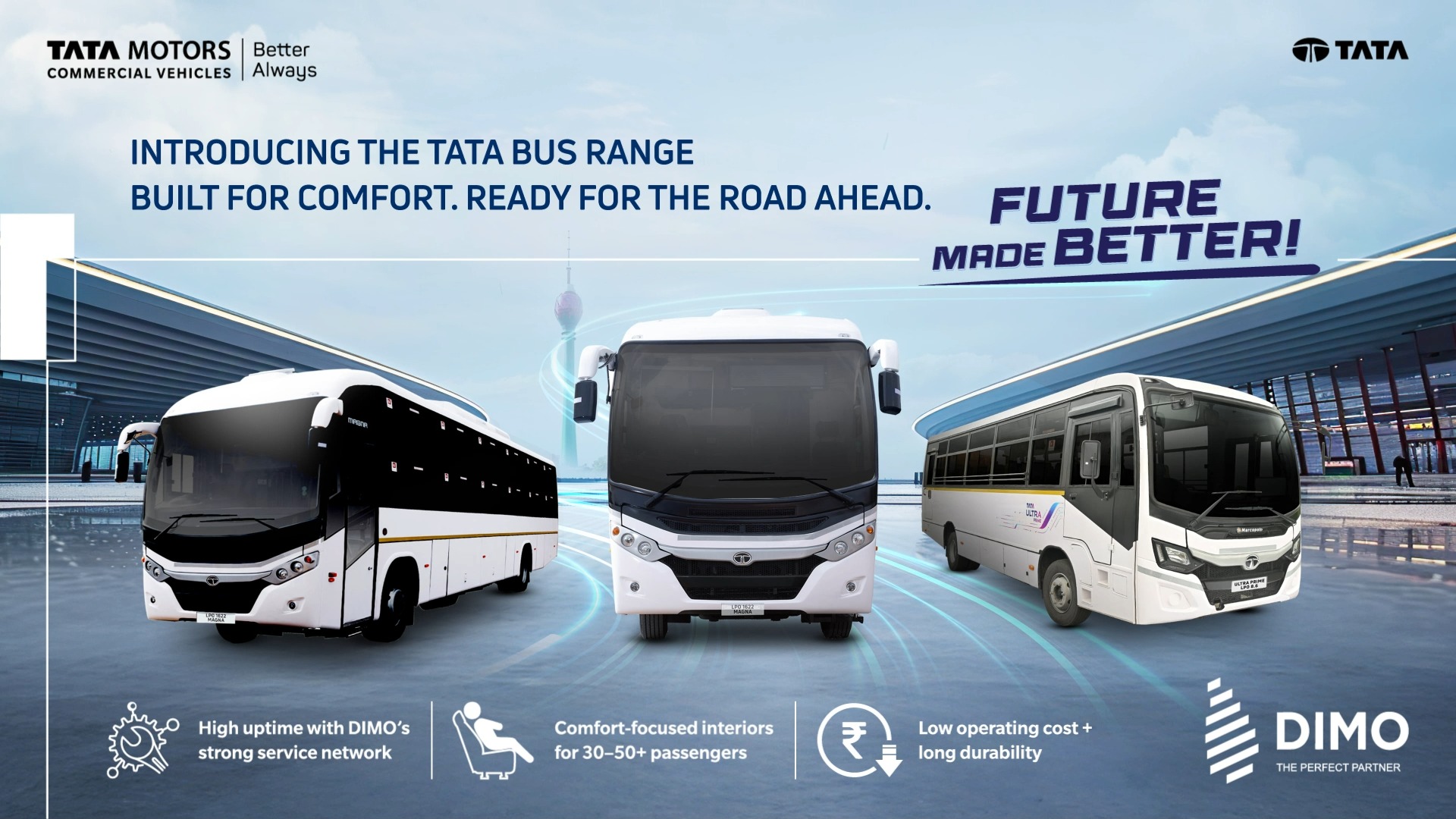 The all-new Tata bus range, LPO 1622 Magna, Ultra Prime 11.6, and Ultra ...