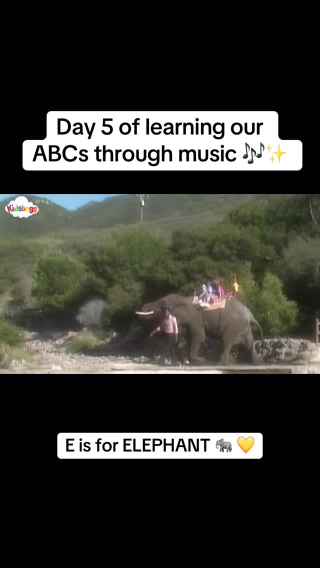 Day 5 of learning our ABCs through music ?✨ E is for ELEPHANT 