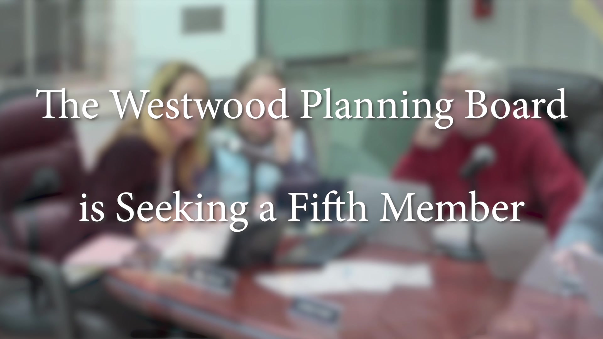 The Town of Westwood Planning Board has an immediate opening for a