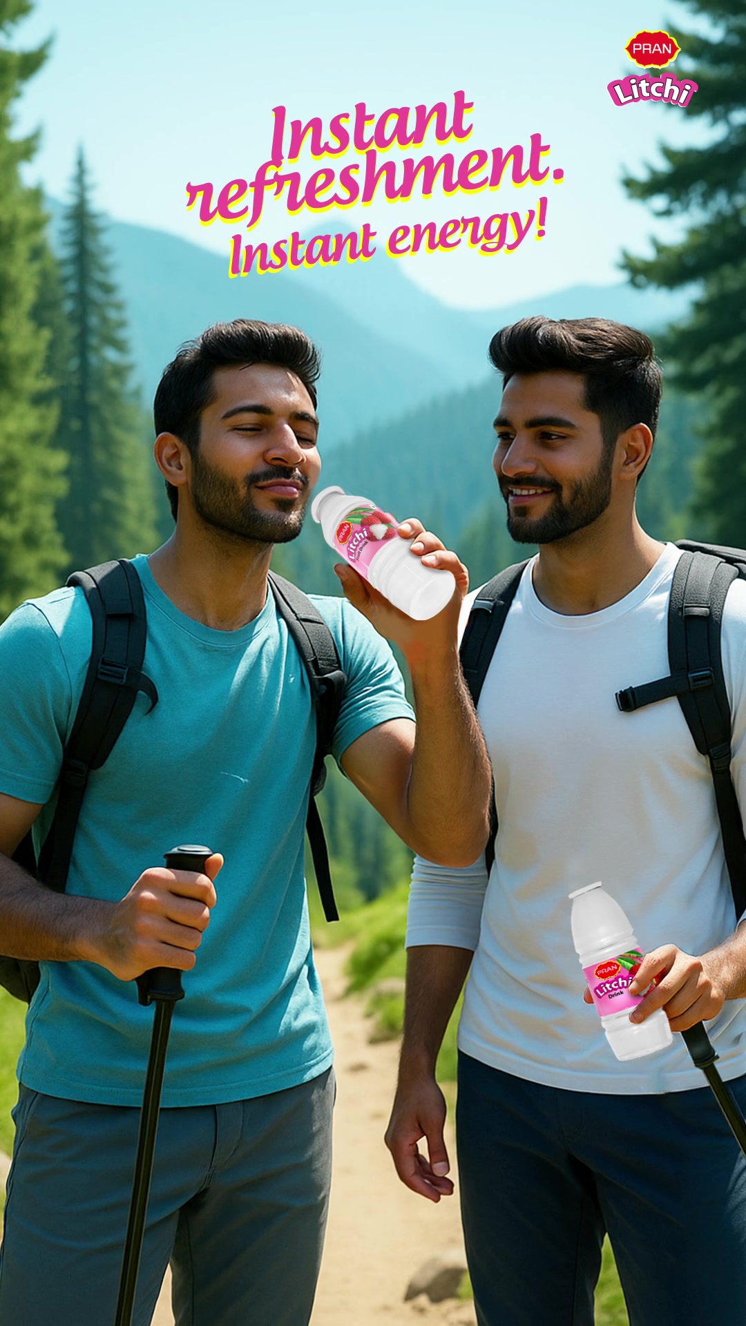 When the trek gets tough, PRAN Litchi keeps us going. Your perfect ...
