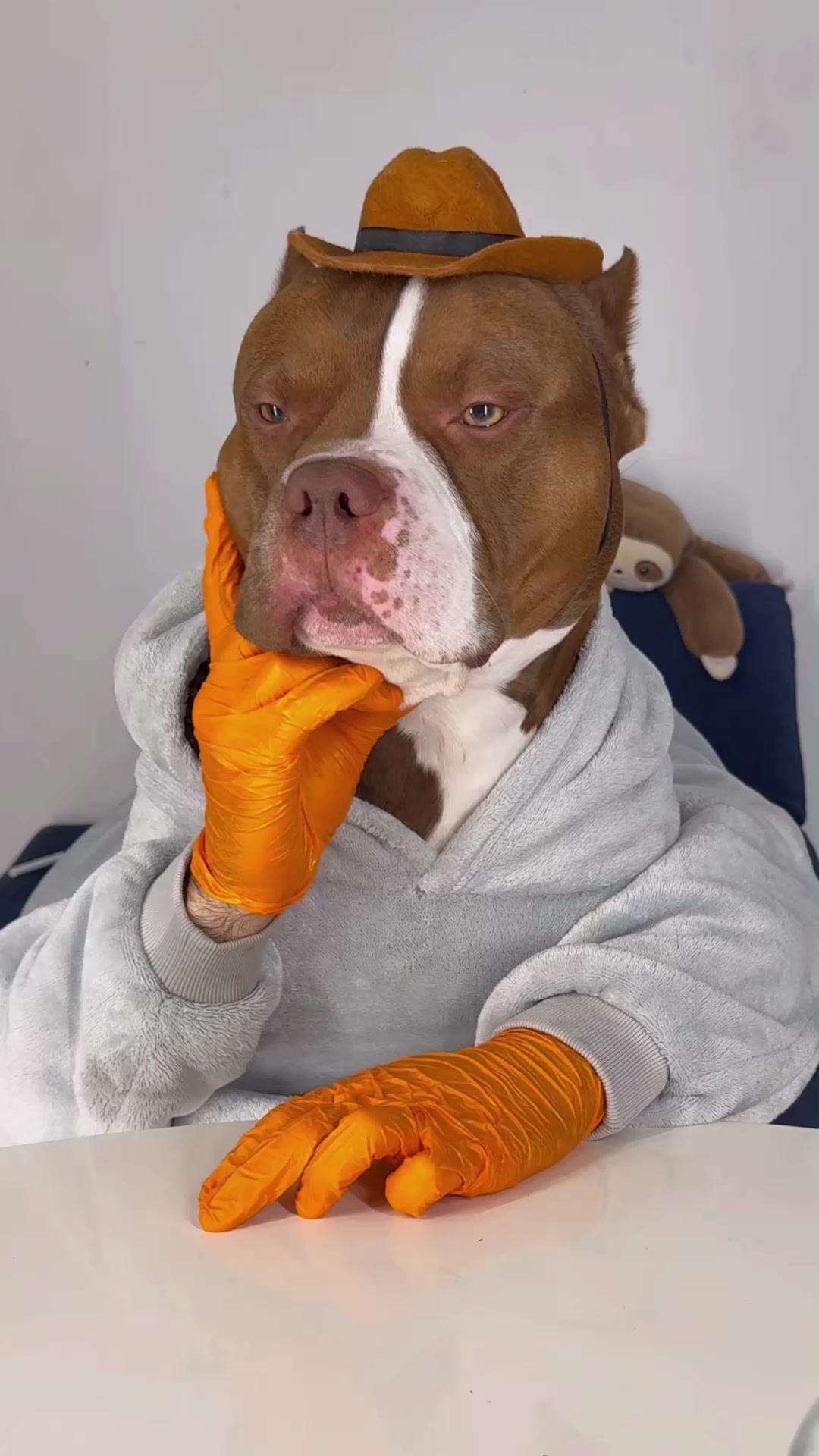 First impression can be deceiving 🥬 #americanbully #asmr #dogcare # ...