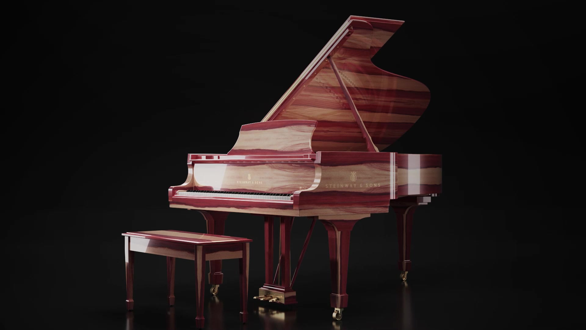 Steinway K52 Crown Jewel Mahogany Upright Piano