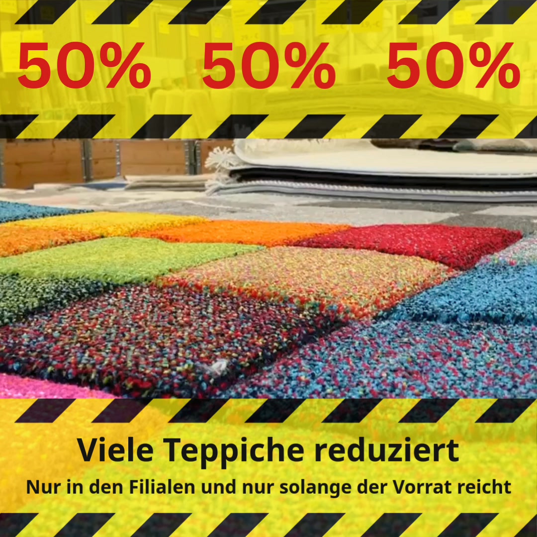 Teppich-Liebhaber aufgepasst!, Ab dem 24.09. starten wir in unseren Filialen einen Teppich-Abverkauf. 🎉, 👉 Verschiedene Teppiche gibt’s für kurze Zeit für die Hälf | tedox