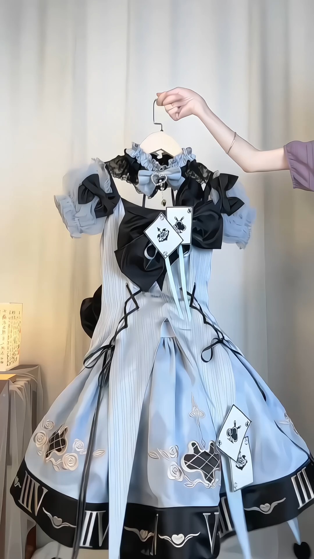 lace dress beach A-line V-neck Backless Wedding Dresses, SW538 Color:Black White Flower Details Poly cotton material Formal Attire for Women Disney's Mulan releases new