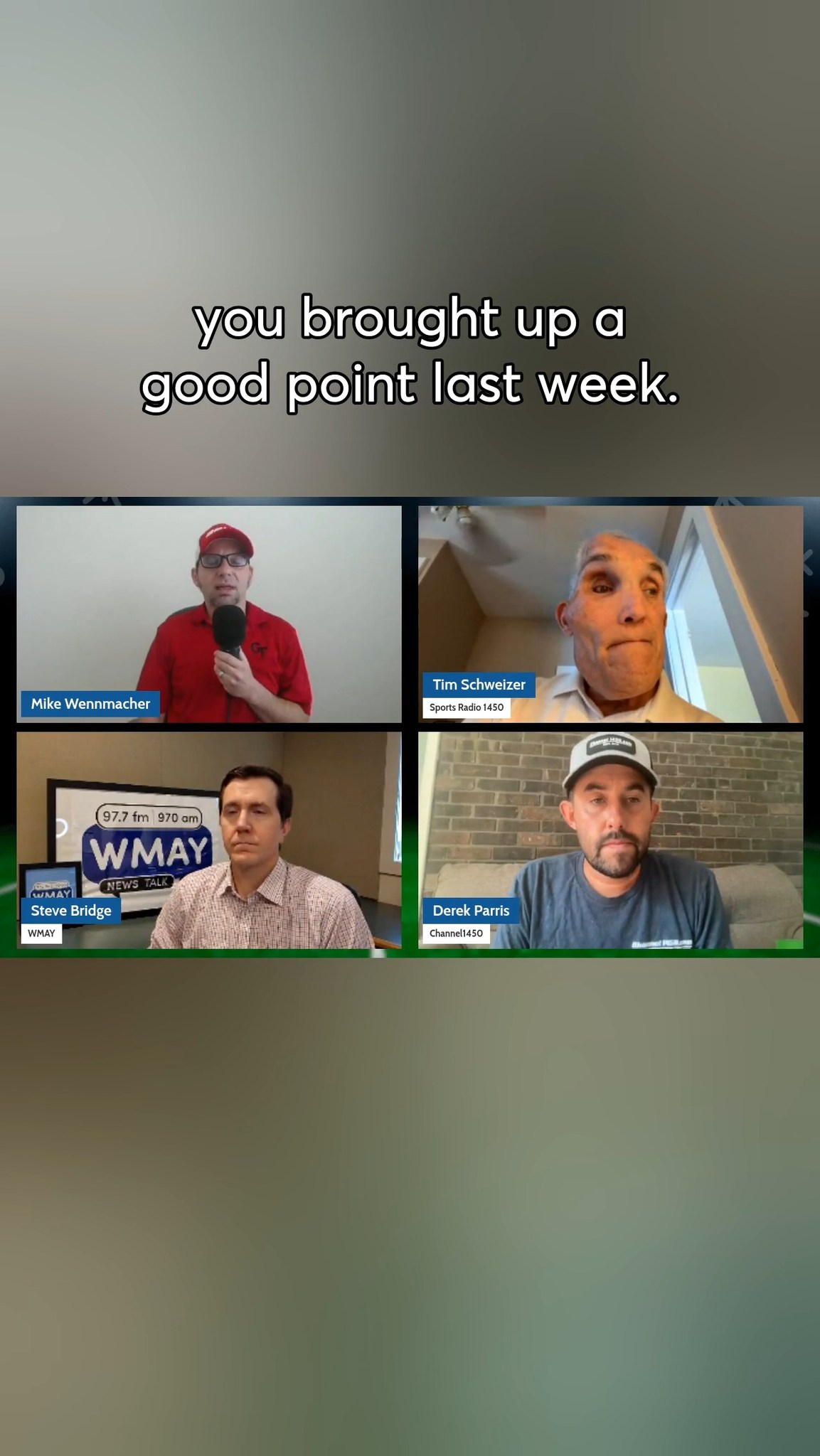 Mike Wennmacher, Tim Schweizer, Derek Parris and Steve Bridge breakdown ...