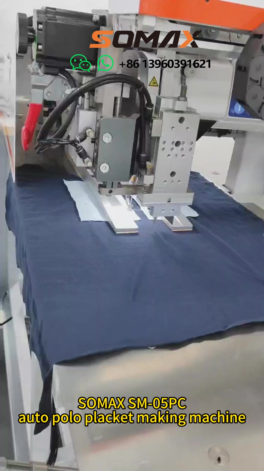 SOMAX SM-05PC auto polo placket making machine#sewing #sewingmachine# ...