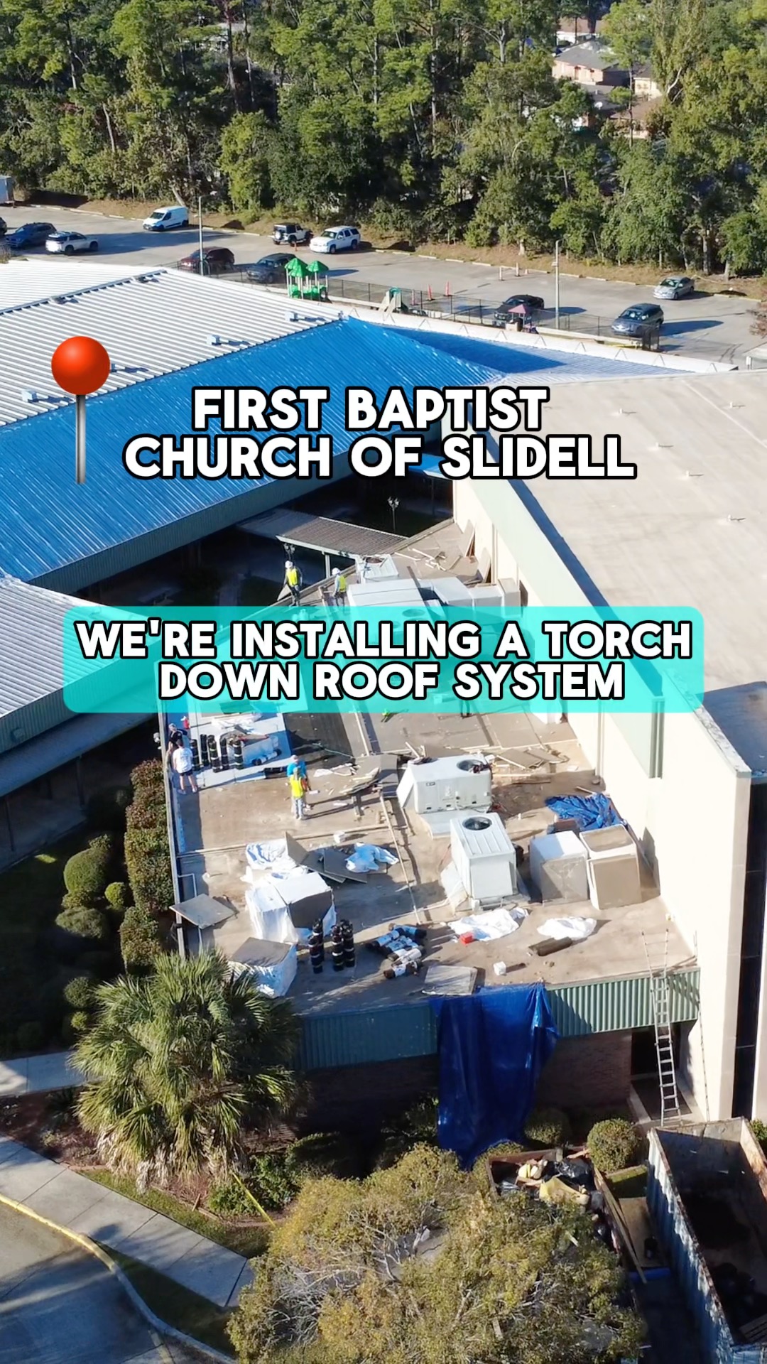 Phase one of the new roof system at First Baptist Church is underway ...