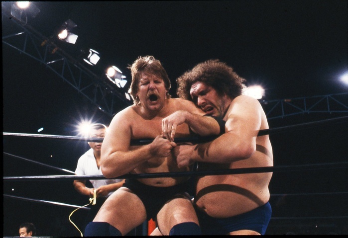 Andre The Giant vs Stan Hansen. In terms of action, spectacle