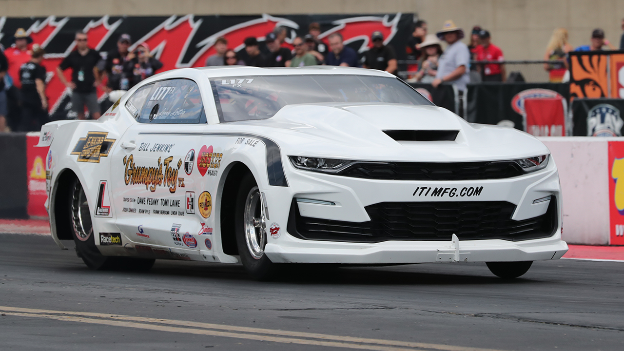 Lenny Lottig drives “Grumpy's Toy” to the Holley EFI Factory X