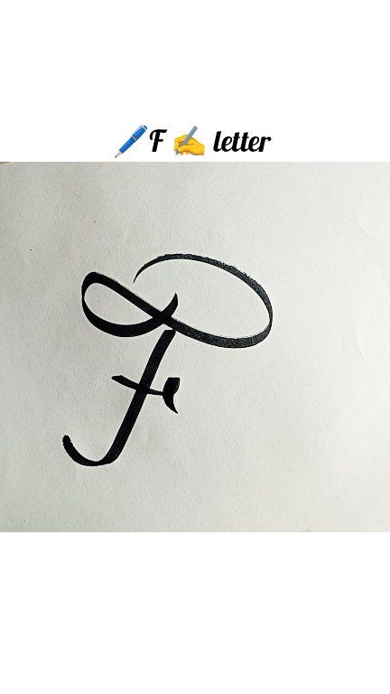 Calligraphy with 🖊️ F 💖 ️ letter 💗💕 #calligraphy #letter ...