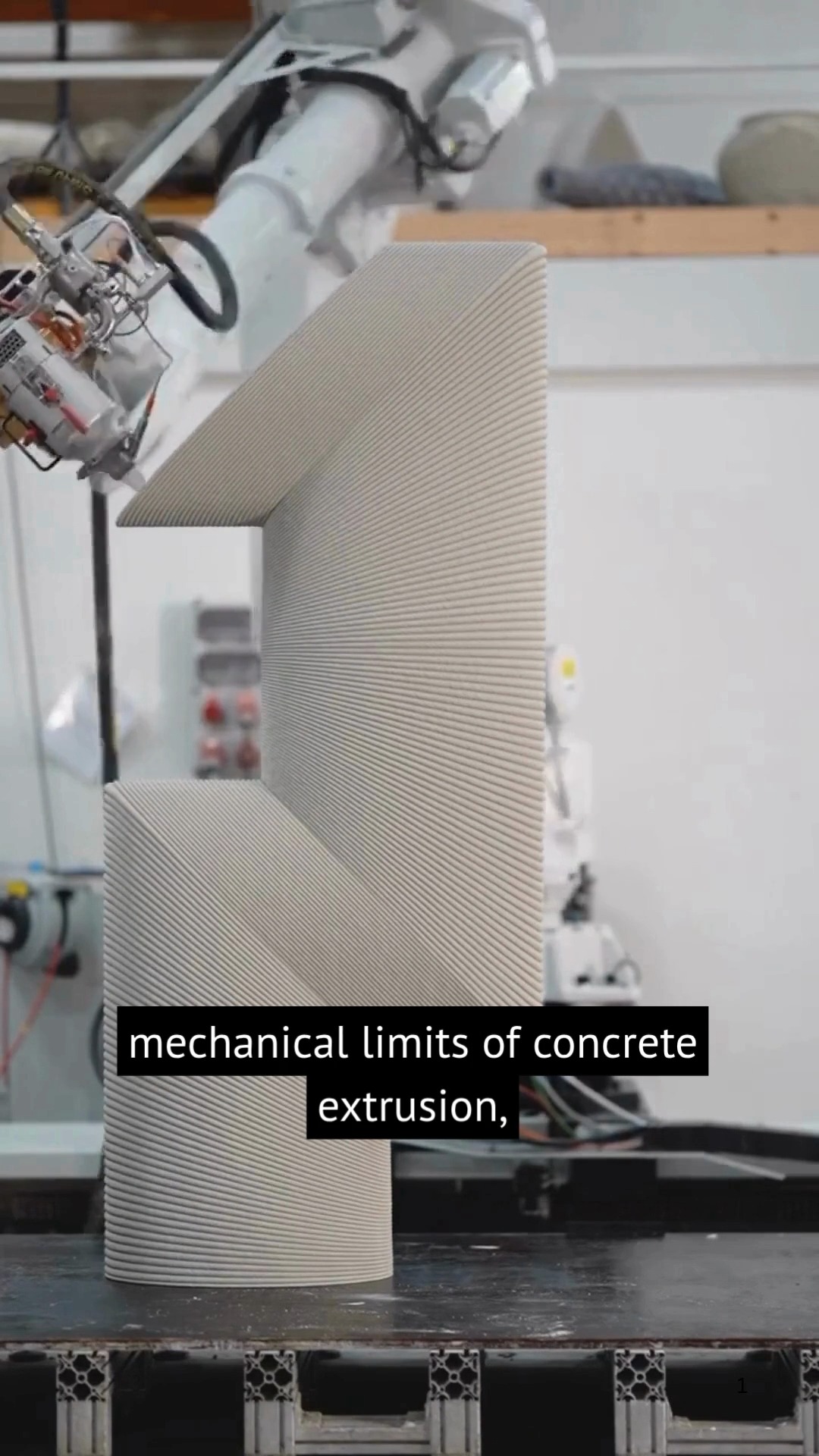 Can concrete be 3D printed at a 90° angle—without support—and maintain ...