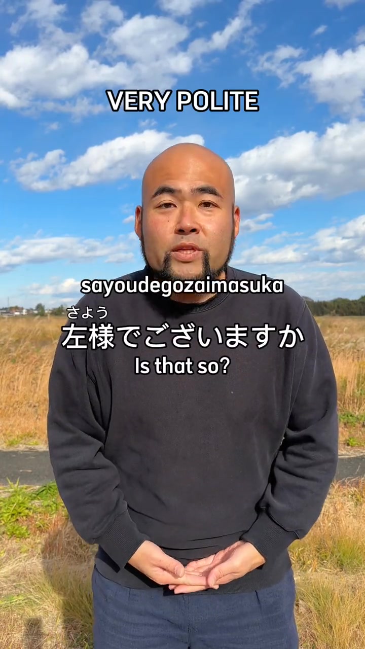 さ よう で ご ざいました か