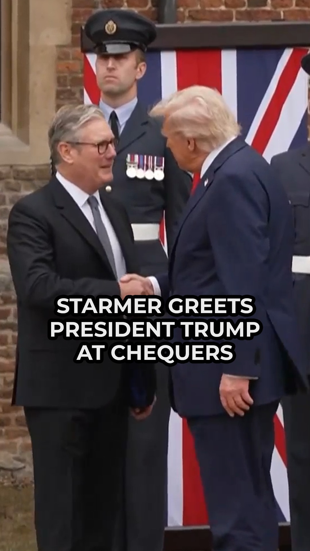 President Trump has been greeted by Sir Keir Starmer and his wife ...
