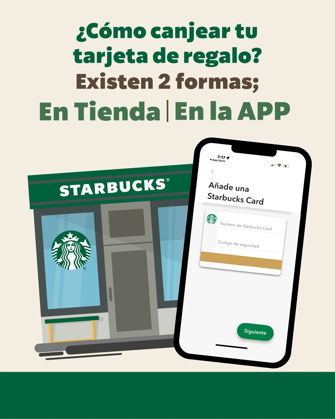 Puedes usar tu tarjeta de regalo Starbucks en tienda o en la App, es ...